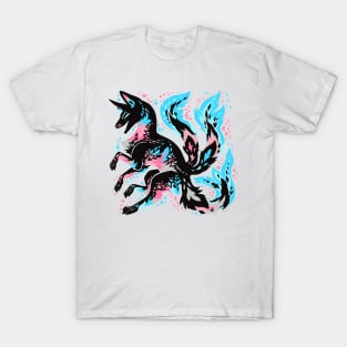 Trans Flag Fox Art T-Shirt